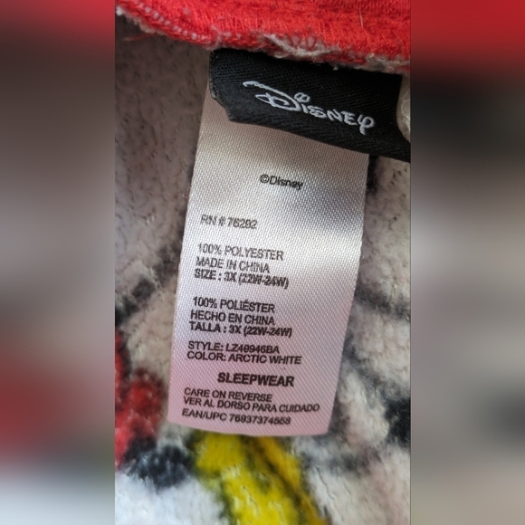 Disney Mickey Mouse Oh Boy! Superminky Fleece Jogger Sleep Pants Size 3X - Picture 5 of 5